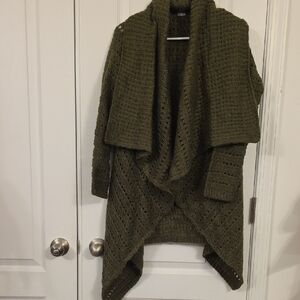 VENUS Olive Draped Sweater